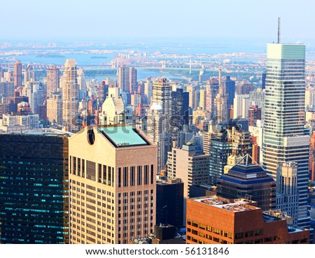 The urban sprawl of uptown New York City