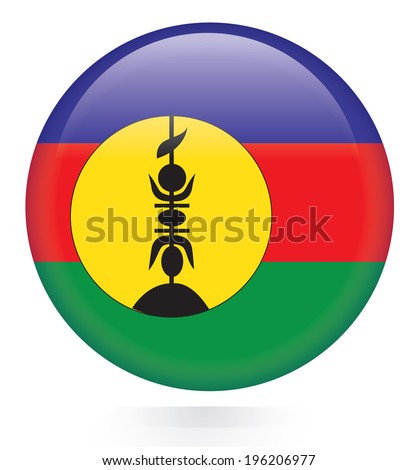 New Caledonia Flag button 
