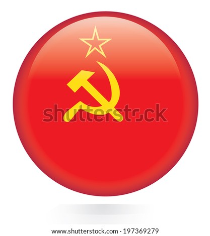 USSR flag button