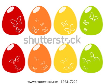 Easter colorful egg in the easter holiday concept illustration