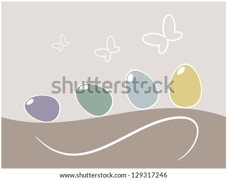 Easter egg background in the easter holiday concept illustration