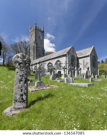 A Typical village church in cornwall, England. This church is in a place called Altarnun.