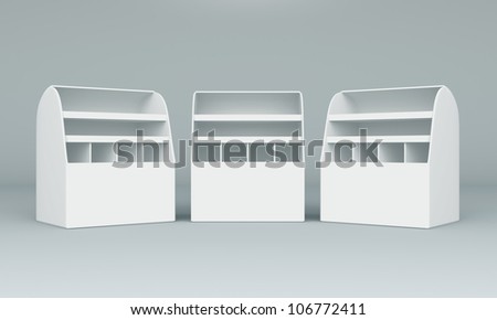 3D Box Display stand for advertising on background