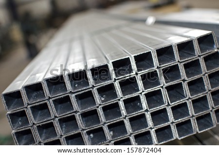 sheet metal profiles close up