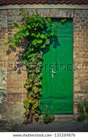 vintage wine cellar door
