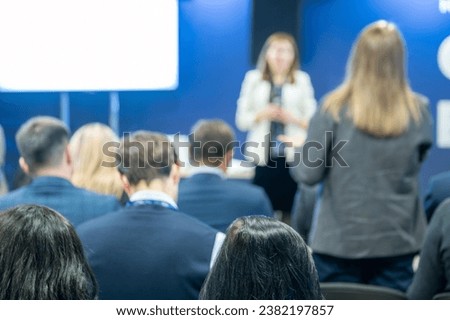 Similar – Image, Stock Photo Anonymous woman standing on embankment in evening