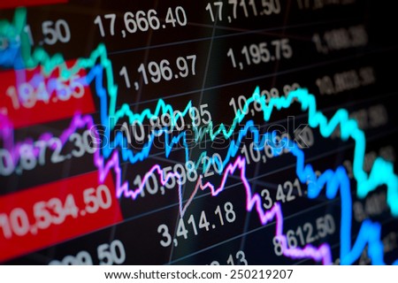 Abstract background stock indices and graphs