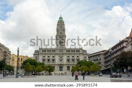 PORTO, PORTUGAL - JUNE, 12: Porto city hall at day time on June 12, 2015 in Porto, Portugal
