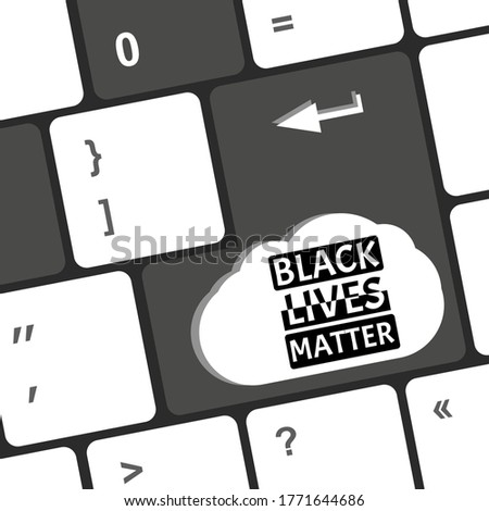 Black Lives Matter. Protest Banner about Human Right of Black People in US. Vector illustration