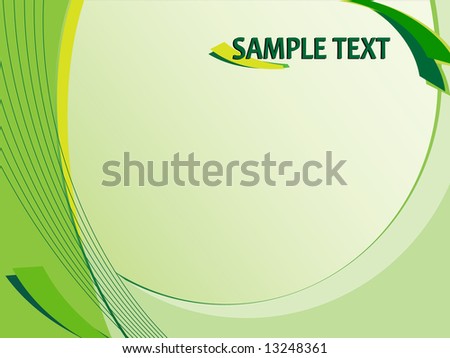 Green Abstract Background. Vector Illustration With Space For Text ...