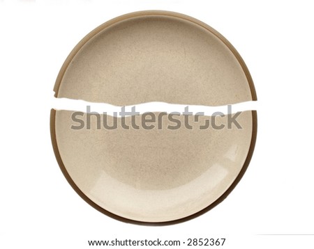 Broken plate – separate pieces