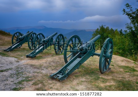 Memorial Shipka view in Bulgaria. Battle of Shipka Memorial. HDR image