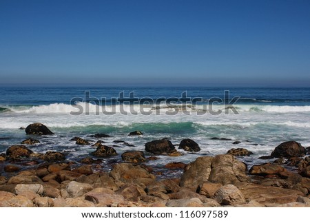 Beach along south africa's coastline at the indian ocean Stock fotó © 