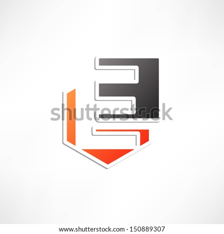 Abstract icon based on the letter e