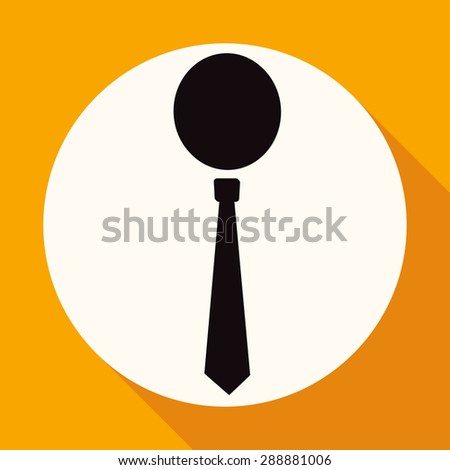 Man manager icon on white circle with a long shadow