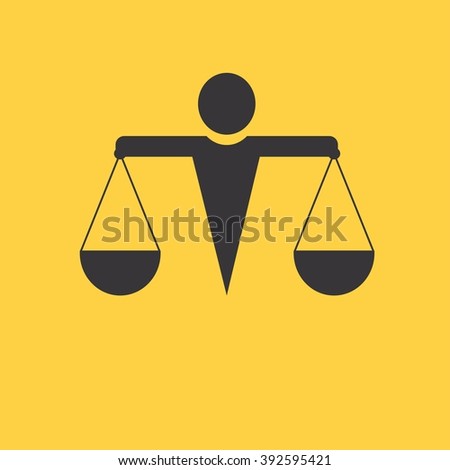 Justice Scale Icon Stock Vector 392595421 : Shutterstock