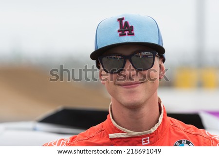 SAN PEDRO, CA - SEP 20: Geoff Sykes rally driver at the Red Bull GRC Global Ralleycross in San Pero, CA on September 20, 2014