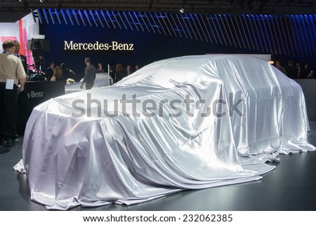 Los Angeles, CA - November 19, 2014: Mercedes-Benz  press conference to debut car on display at the LA  Auto Show