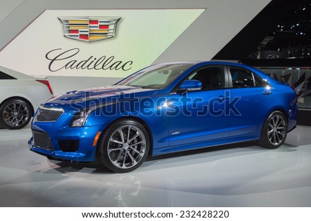 Los Angeles, CA - November 19, 2014: Cadillac ATS Sedan car on display on display at the LA Auto Show