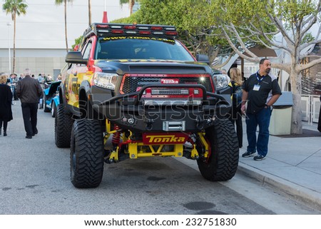 Los Angeles, CA - November 19, 2014: Tonka truck on displayon display at the LA Auto Show