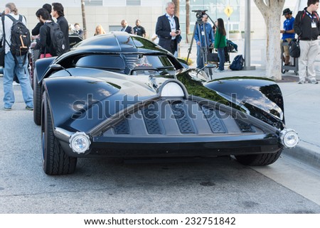 Los Angeles, CA - November 19, 2014: Darth Vader Car on display on display at the LA Auto Show