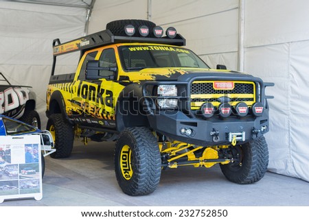 Los Angeles, CA - November 19, 2014: Tonka Truck on display on display at the LA Auto Show