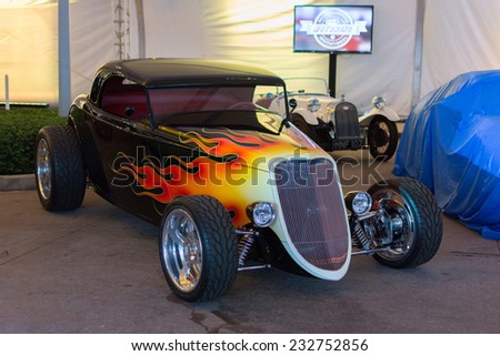 Los Angeles, CA - November 19, 2014: Hod Rod car on display on display at the LA Auto Show