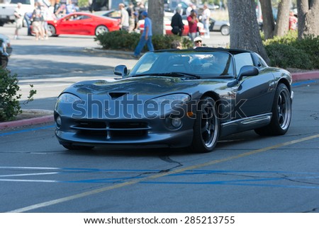 Woodland Hills, CA, USA - June 7, 2015: Dodge Viper RT-10car on display at the Supercar Sunday car event.