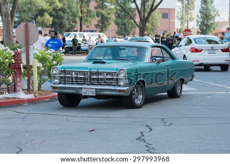 Woodland Hills, CA, USA - July 19, 2015:  Ford Galaxie car on display at the Supercar Sunday car event.