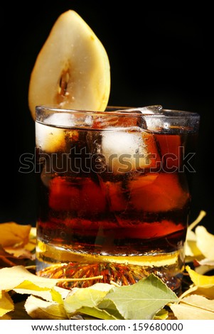 autumn drinks over black