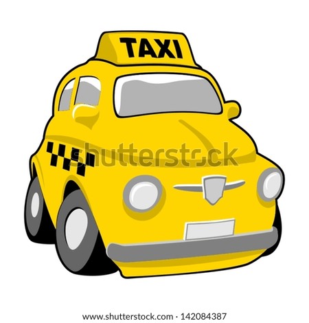 Taxi Cartoon Stock Vector Illustration 142084387 : Shutterstock