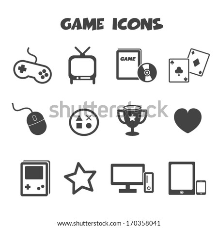 game icons, vector symbols