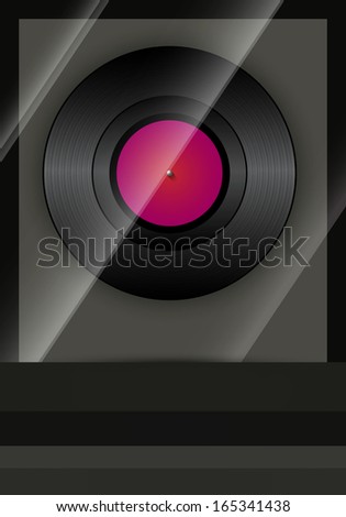 Abstract music background with Vinyl and copy space