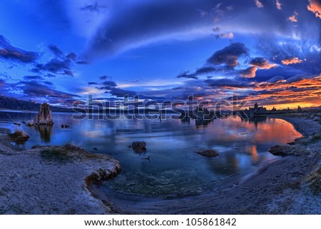 Mono Lake is a majestic body of water covering about 65 square miles. It is an ancient lake, over 1 million years old -- one of the oldest lakes in North America.
