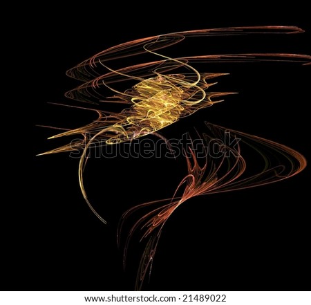 Abstract artificial computer generated iterative flame fractal art image