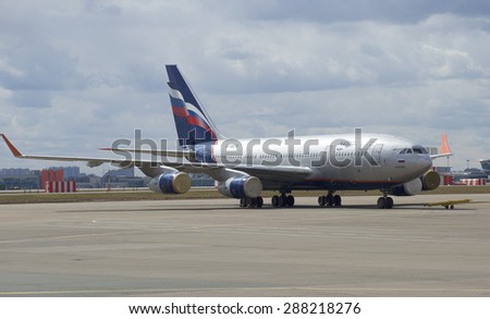 MOSCOW, RUSSIA - APRIL 15, 2015: The Il-96 \