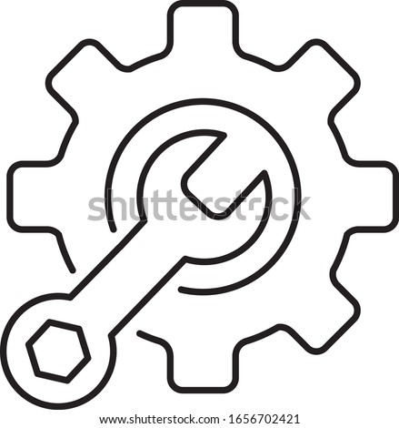 wrench tool icon vector illustration