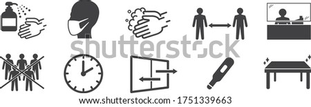 washing hands mask gargling illustration vector