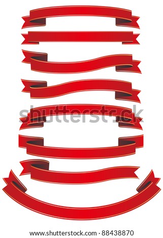 Ribbon Banners Set Stock Vector Illustration 88438870 : Shutterstock