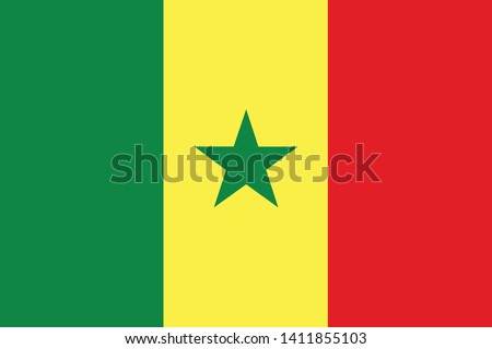 Flag of Senegal vector illustration