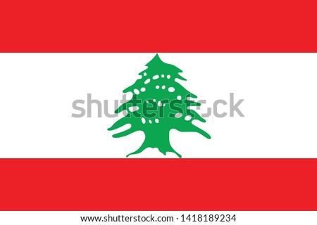 Flag of Lebanon vector illustration