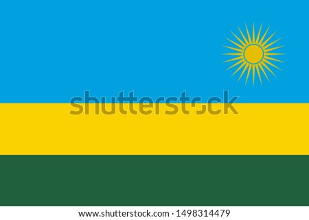 Flag of Rwanda a vector illustration
