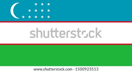 Flag of Uzbekistan a vector illustration