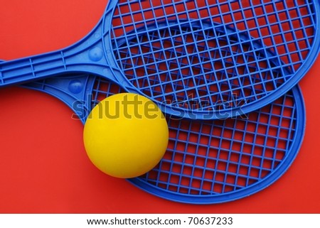 Rackets and ball