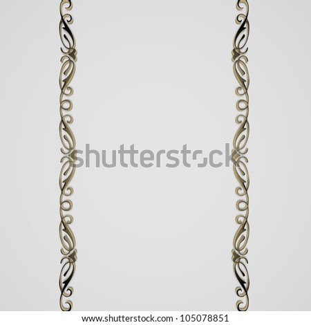 Gold pattern on a white background