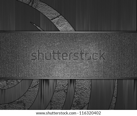 The template for the inscription. Metal Background with abstract metal pattern and nameplate.