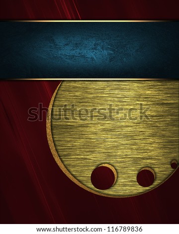 The template for the inscription. Red Background with gold pattern and blue nameplate for writing.