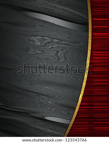 Design template - Design template - Black background with a red cutout. Template for an inscription