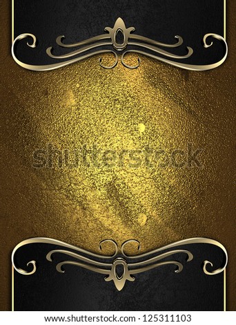 Design template - Gold rich texture with Black edges and gold trim