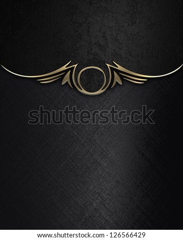 Design template - Black rich texture with black edges and gold trim